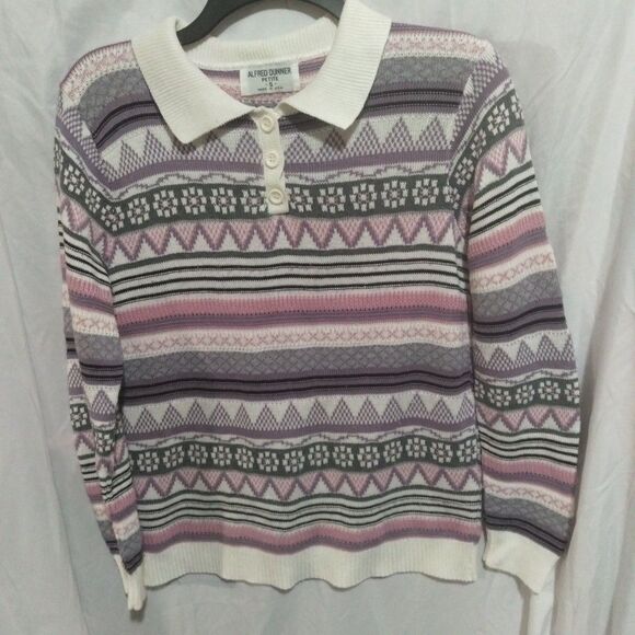 Alfred Dinner Petite S Sweater Made In Usa Long Sleeve  Granny core Cottage - Picture 1 of 10